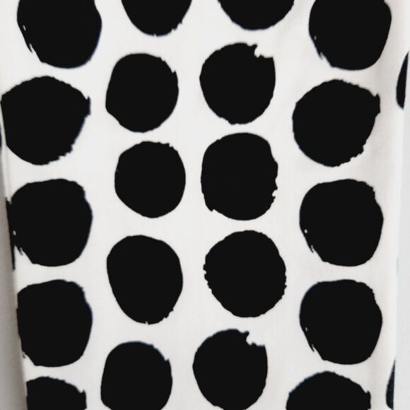 NEW - VEENA Organic Cotton Blend Polka Dot Leggings Tights B&W Kids Girls Sz 14 - Picture 6 of 12